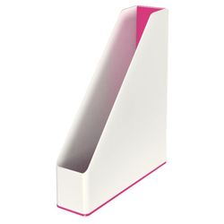 Revistero Leitz WOW DUAL, fucsia/blanco