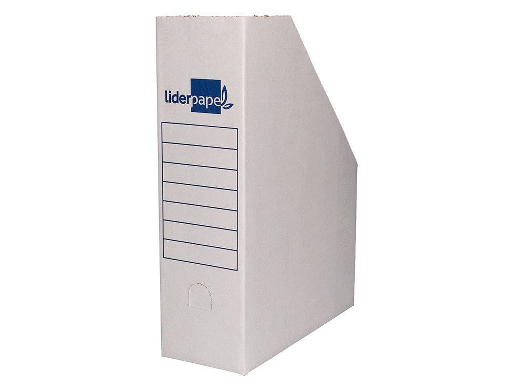 Revistero liderpapel ecouse carton 100% reciclado color blanco 256x100x335 mm
