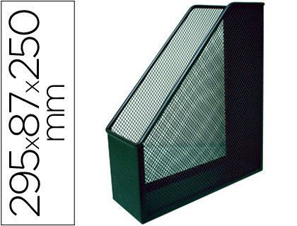 Revistero Metalico Q-Connect Rejilla Gxa29 Negro 87X295X250Mm