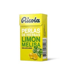 Ricola - Perlas de Hierbas Limón Melisa, Caramelos Blandos, Refresca y Alivia la Garganta y las Vías Respiratorias, 13 Hierbas Suizas y Aceites Esenciales, con Edulcorante - Caja 25 g