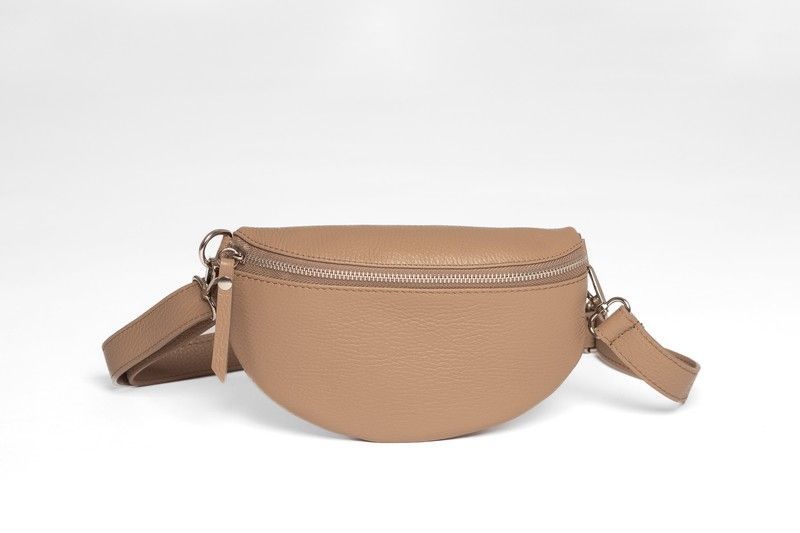 Riñonera de piel en color Marrón Claro modelo 20222B