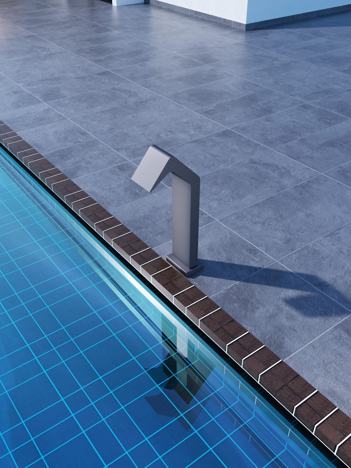 Rociador cascada de piscina Niagara 15 cm gris cobalto acero S.316