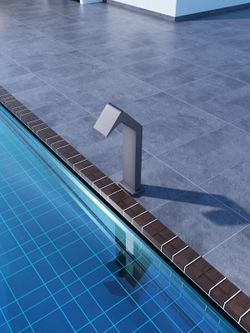 Rociador cascada de piscina Niagara 15 cm gris cobalto acero S.316