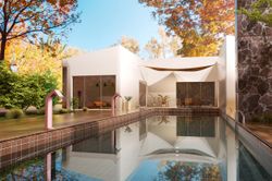 Rociador cascada de piscina Niagara 15 cm rosa coral acero S.316