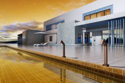 Rociador cascada de piscina Niagara 6 cm azul océano acero S.316