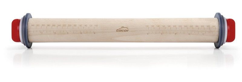 Rodillo Amasar Madera Con Anillas 34Cm Lacor