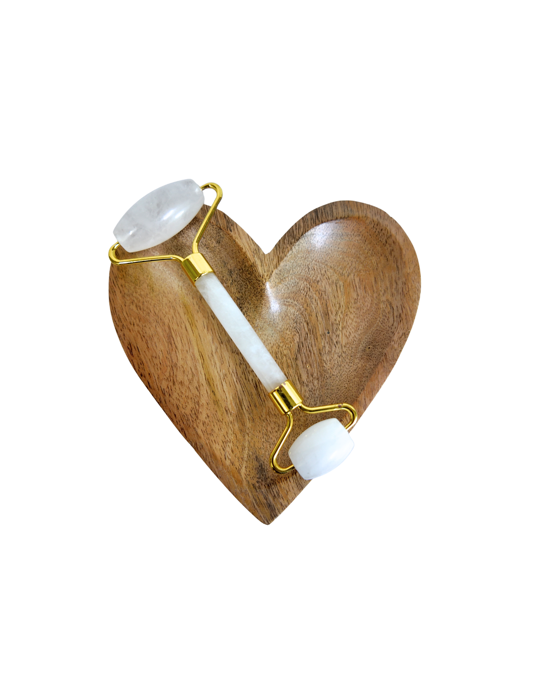 Rodillo Masajeador de Cuarzo Blanco - Purificación y Equilibrio