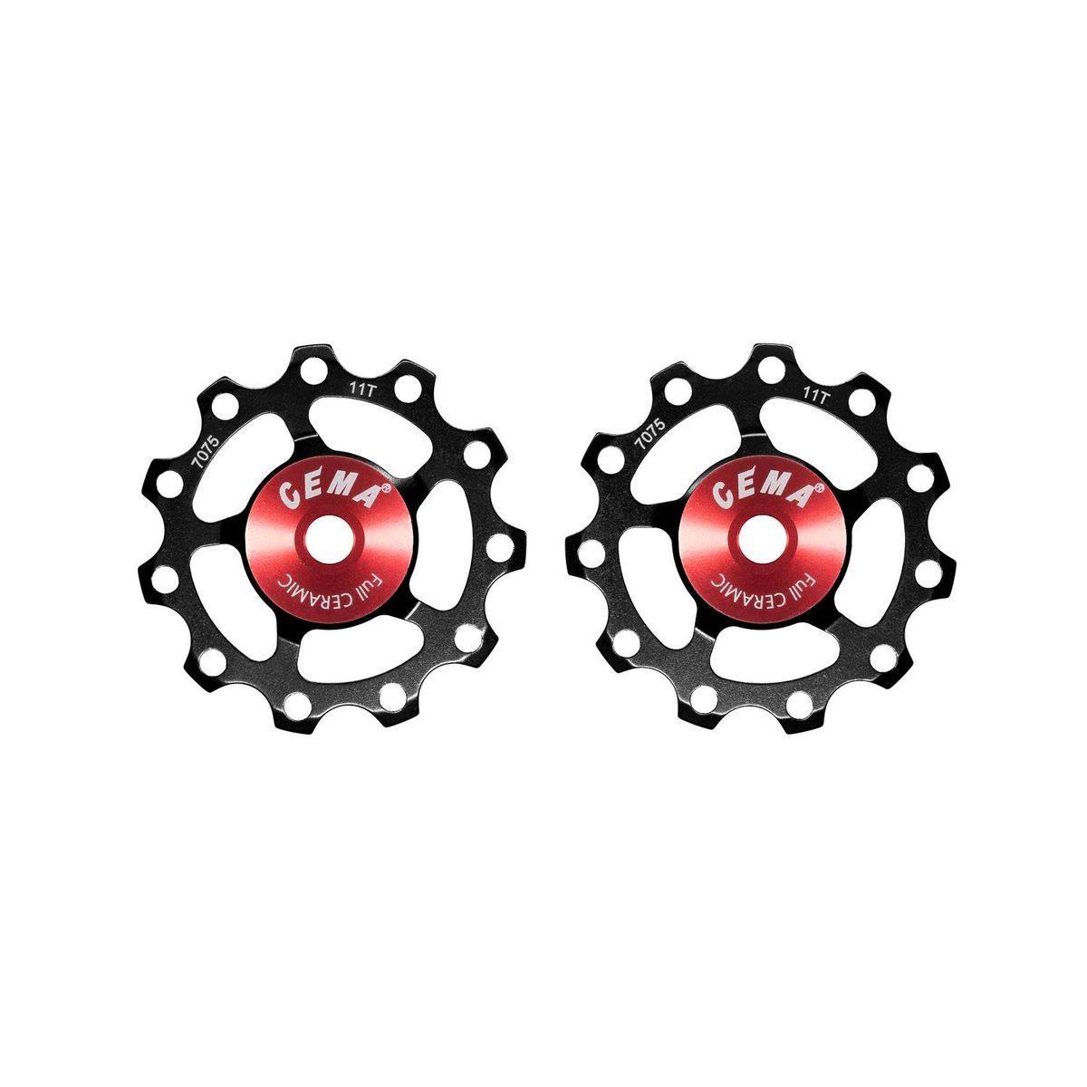 Roldanas Cema 9/10/11V(11T) Aluminio-Negro-Full Cer�mico