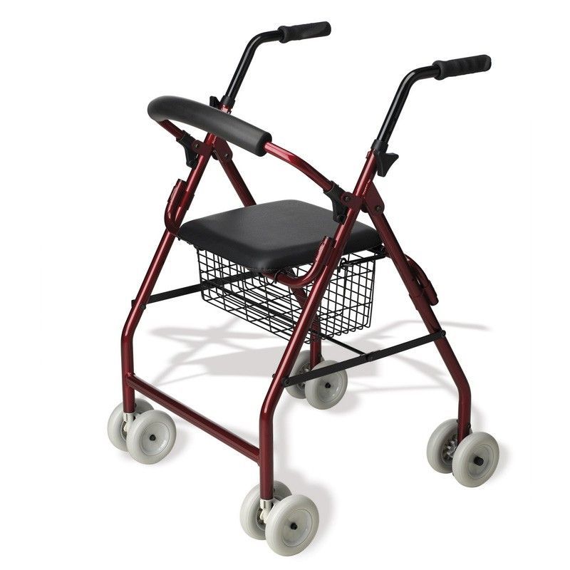 Rollator Roler de aluminio para exteriores con frenos a presión