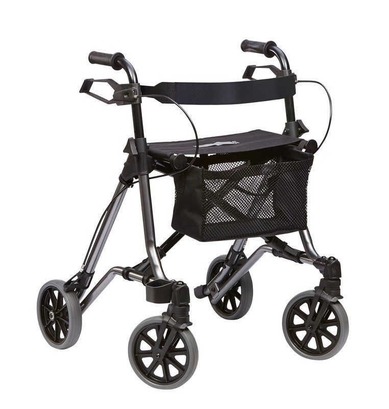Rollator Taima M Eco de acero aligerado para exteriores con frenos