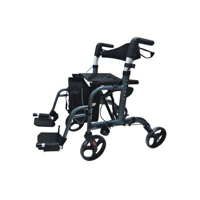 Rollator y silla de transferencia 2 en 1
