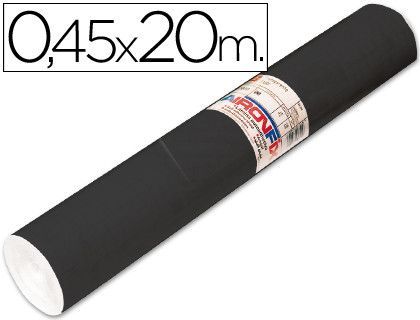 Rollo Adhesivo Aironfix Unicolor Negro Mate 67004 -Rollo de 20 Mt