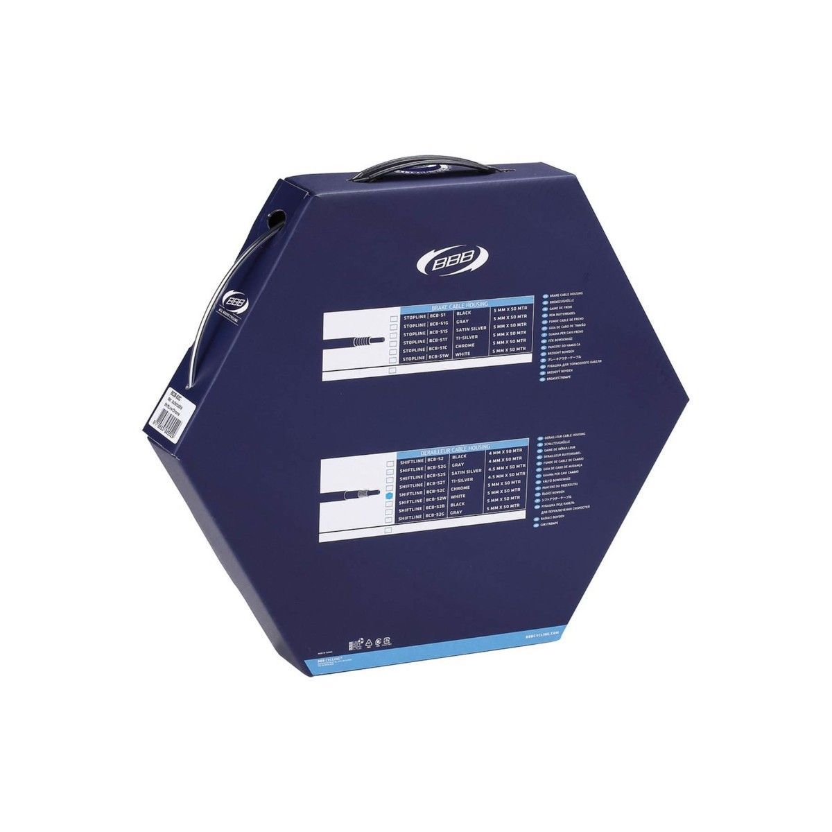 Rollo de 50 m de funda de desviador BBB "ShiftLine" LEX, 4 mm, negro