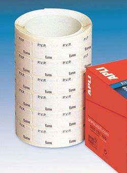 Rollo de etiquetas apli removibles pvp/euros