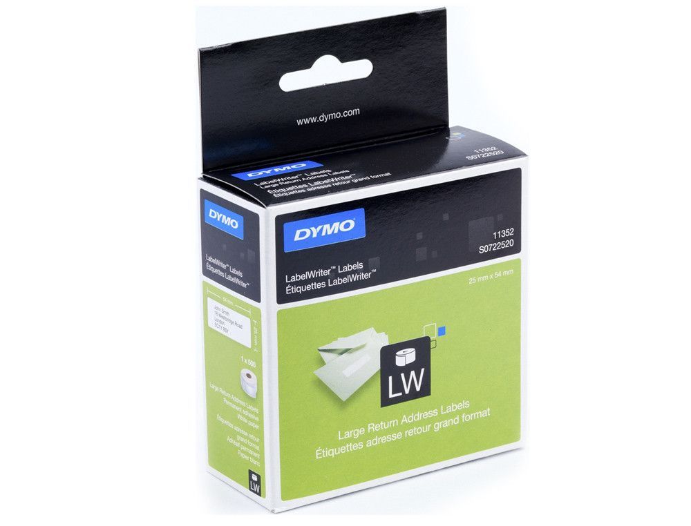 Rollo de etiquetas Dymo LabelWriter 25x54 mm Blanco