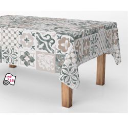 Rollo De Hule Antimanchas Cerámica Azul Gris 1,40 X 25 M