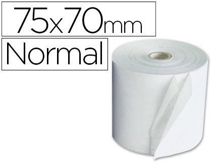 Rollo papel blanco Electra 75x70x11mm, 60 grs