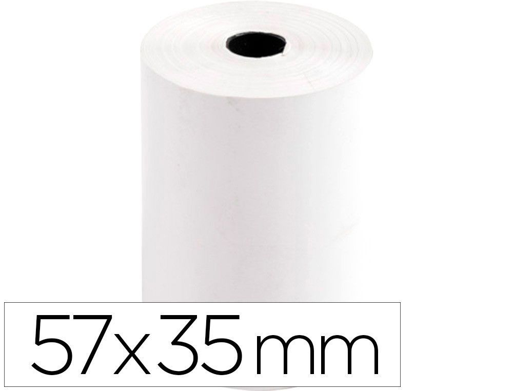 Rollo sumadora termico Greening 57 mm ancho x 35 mm diametro para tpv sin bisfenol a papel de 70 g/m2