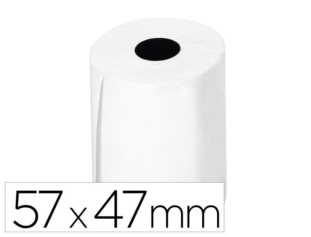 Rollo sumadora termico Greening 57 mm ancho x 47mm diametro para tpv sin bisfenol a papel de 70 g/m2