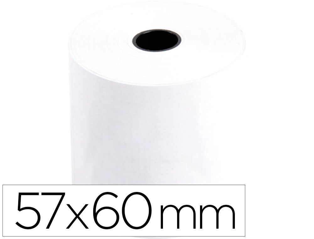 Rollo sumadora térmico Greening 57 mm ancho x 60 mm diámetro sin bisfenol a papel de 70 g/m2