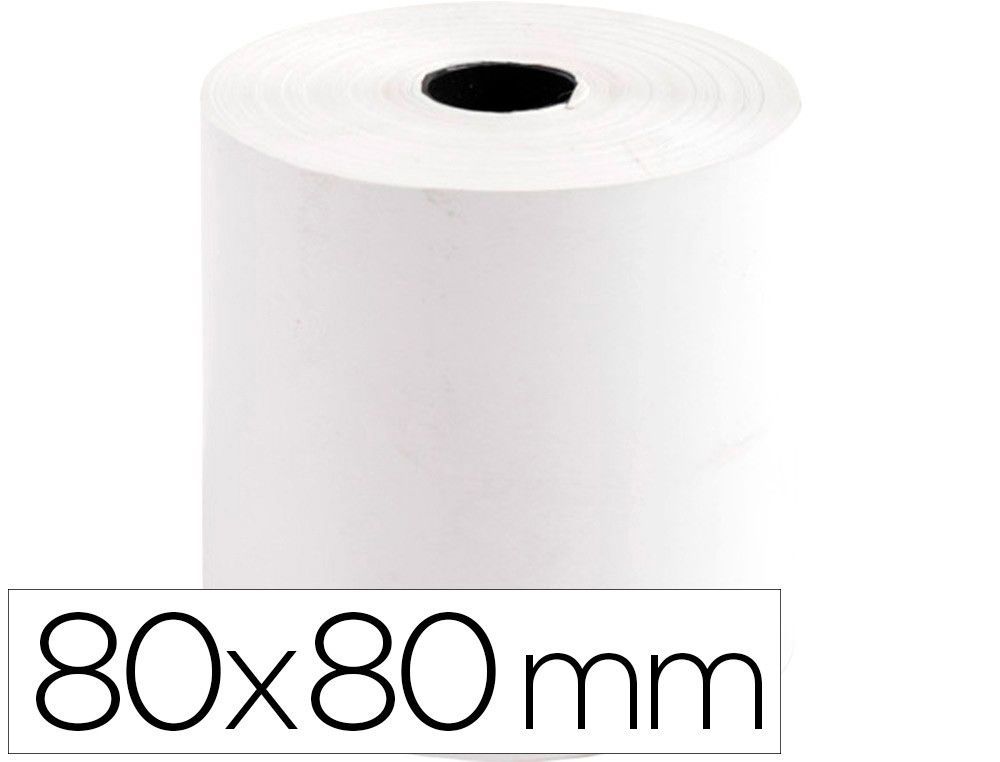 Rollo sumadora termico Greening 80 mm ancho x 80 mm diametro sin bisfenol a papel de 70 g/m2