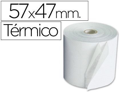 Rollo Sumadora Termico Q-Connect 57 mm Ancho X 47Mm Diametro para Maquinas Tarjetas de Creditos