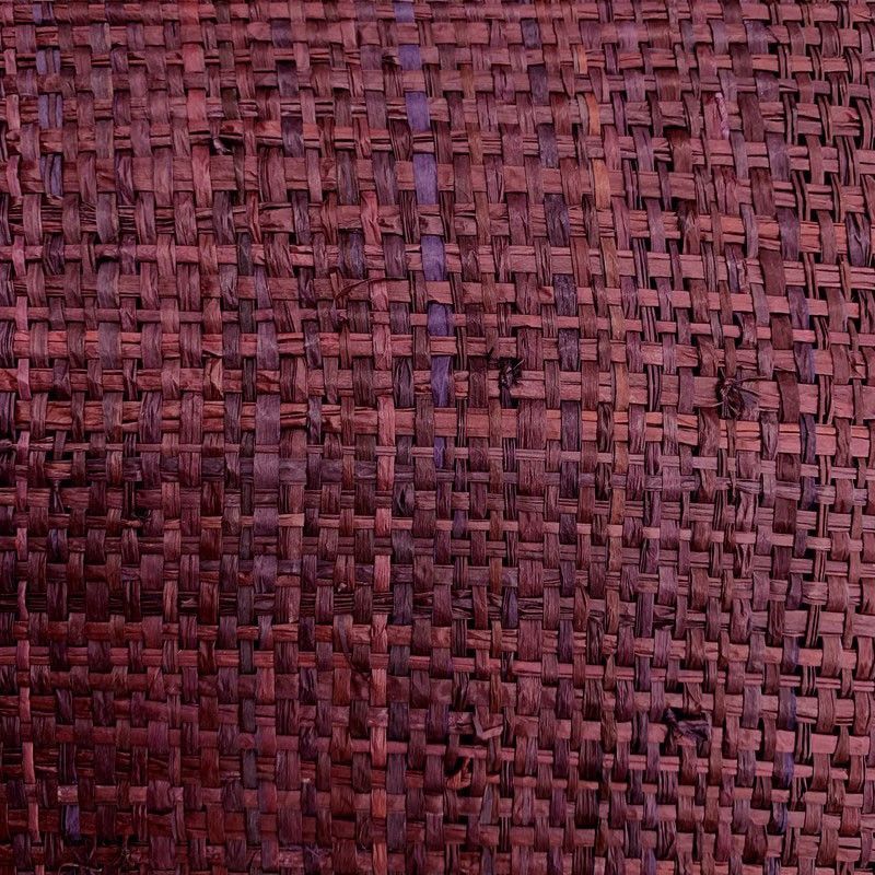 Rollo tejido rafia color Burdeos trama ancha 120 cm x 25 mtrs