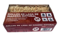 Rollos Lana Madera Encendido 24Un.