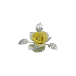 Rosa Latón 7cm NF0050B-A Amarilla Bicolor Plateado