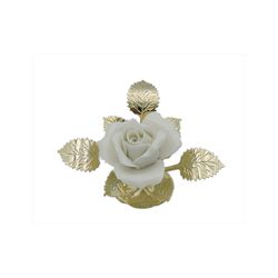 Rosa Latón 7cm NF0050B-BG Blanca Bicolor Dorada