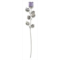 Rosa Tallo Largo Latón 30cm 1765V Morada Bicolor Bronce