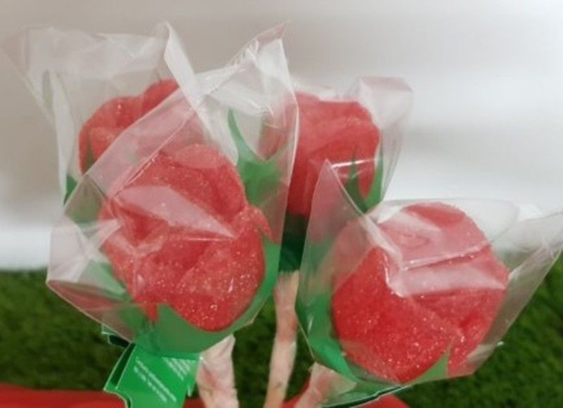 Rosas de Gelatina (25 unidades) de Daydi. Rosas de golosina Sant Jordi