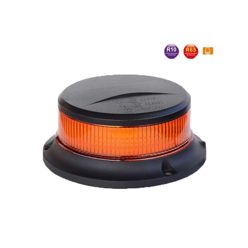 Rotativo de LED ámbar con homologación R65 imán, fijo y conexión a mechero GF-54LEDS