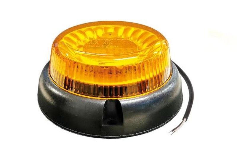 Rotativo LED Base Fija Ámbar 12/24v