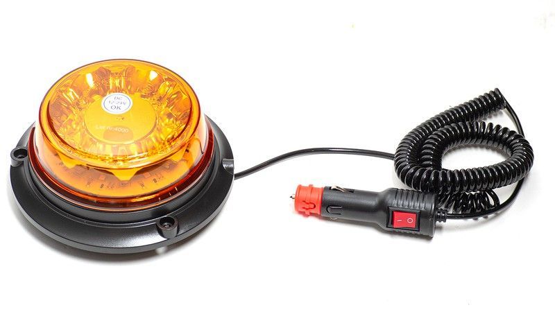Rotativo Led multifunción R65 extraplano base magnética conexión a mechero 12/24 volts