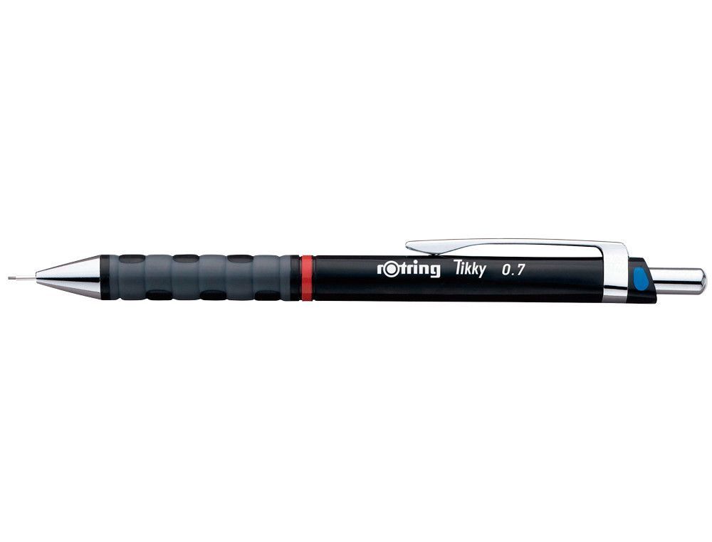 ROTRING Portaminas Tikky Recargable Trazo 0.7 mm Negro Punta metálica Ref. 1904696