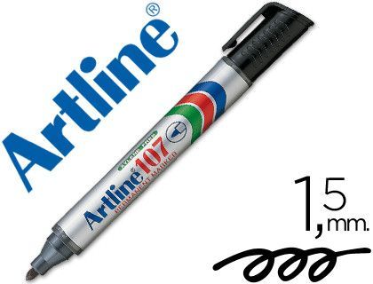Rotulador Artline Marcador Permanente 107 Negro -Punta Redonda