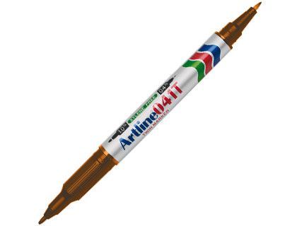 Rotulador Artline Marcador Permanente Ek-041T Marron -Doble Punta 0.4 y 1.0 Mm