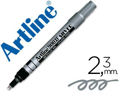 Rotulador Artline Marcador Permanente Tinta Metalica Ek-900 Plata -Punta Redonda 2.3 Mm
