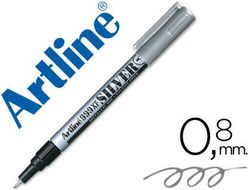 Rotulador Artline Marcador Permanente Tinta Metalica Ek-999 Plata -Punta Redonda 0.8 Mm