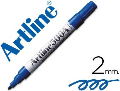 Rotulador Artline Pizarra Ek-500 Azul Punta Redonda 2 mm Recargable