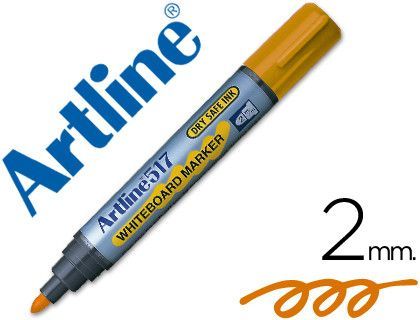 Rotulador Artline Pizarra Ek-517 Naranja -Punta Redonda 2 mm -Tinta de Bajo Olor