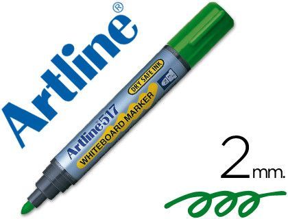 Rotulador Artline Pizarra Ek-517 Verde -Punta Redonda 2 mm -Tinta de Bajo Olor