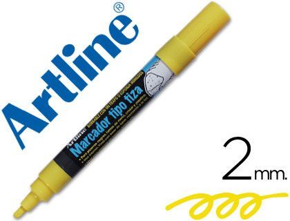 Rotulador Artline Pizarra Verde Negra Epw-4-Am Color Amarillo Bolsa de 4 Rotuladores
