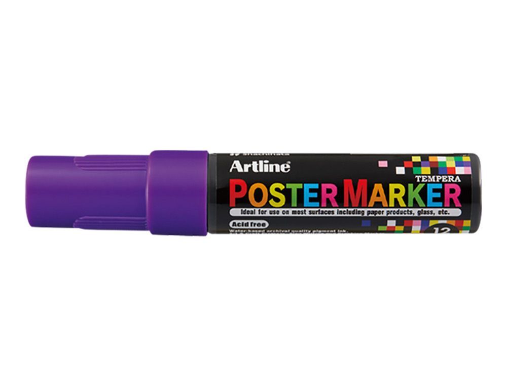 Rotulador artline poster marker epp-12 punta rectangular 12 mm color violeta