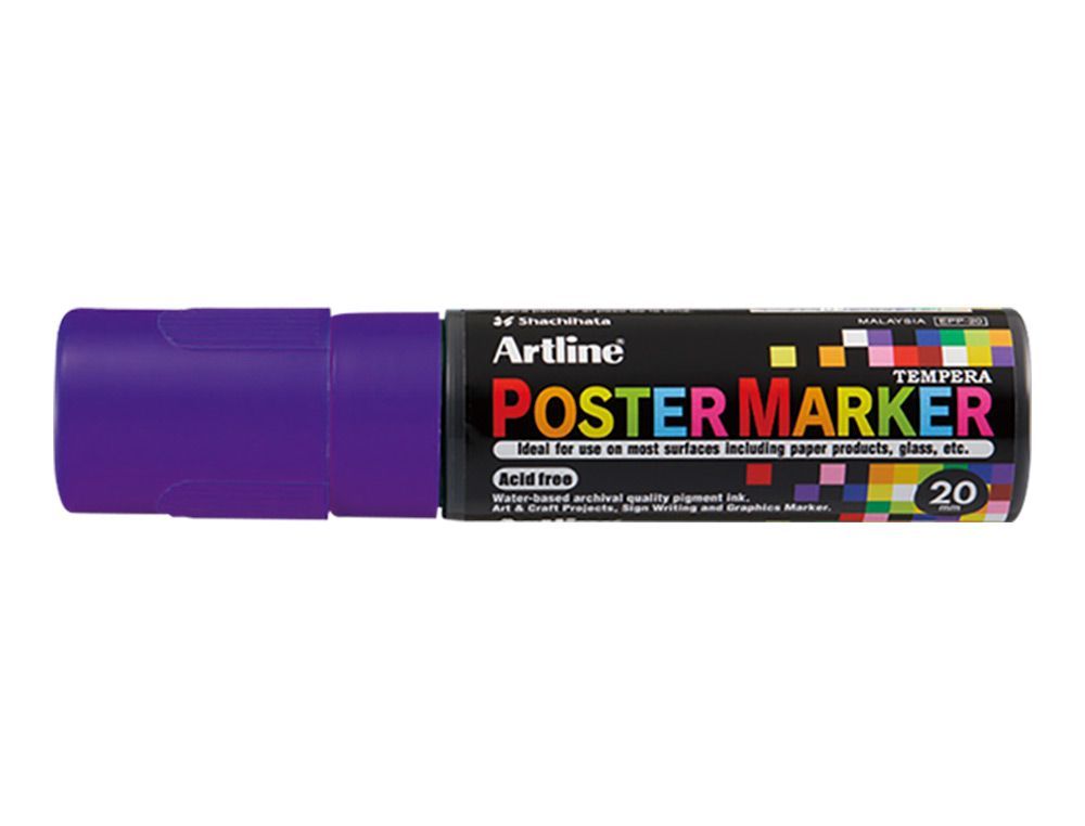 Rotulador artline poster marker epp-20 punta rectangular 20 mm color violeta