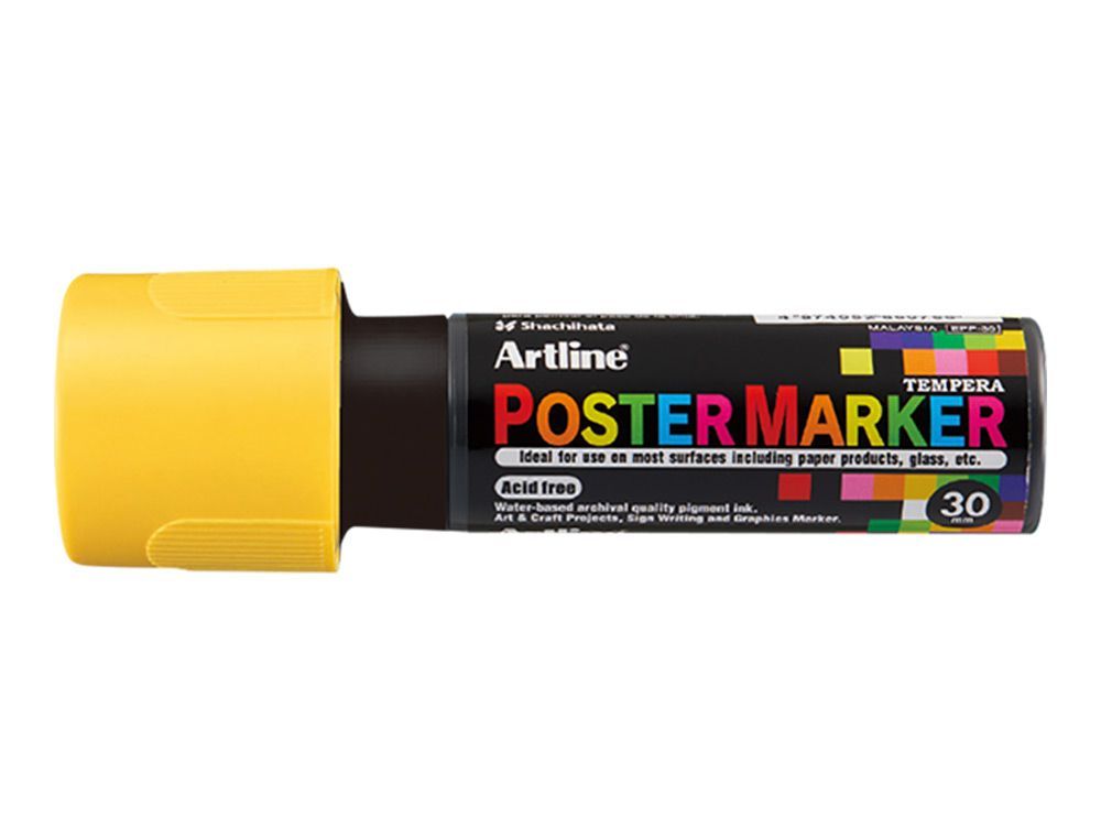 Rotulador artline poster marker epp-30 punta rectangular 30 mm color amarillo