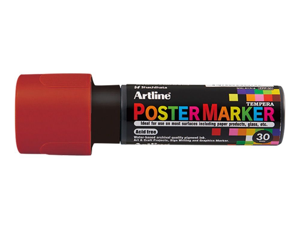 Rotulador artline poster marker epp-30 punta rectangular 30 mm color marron