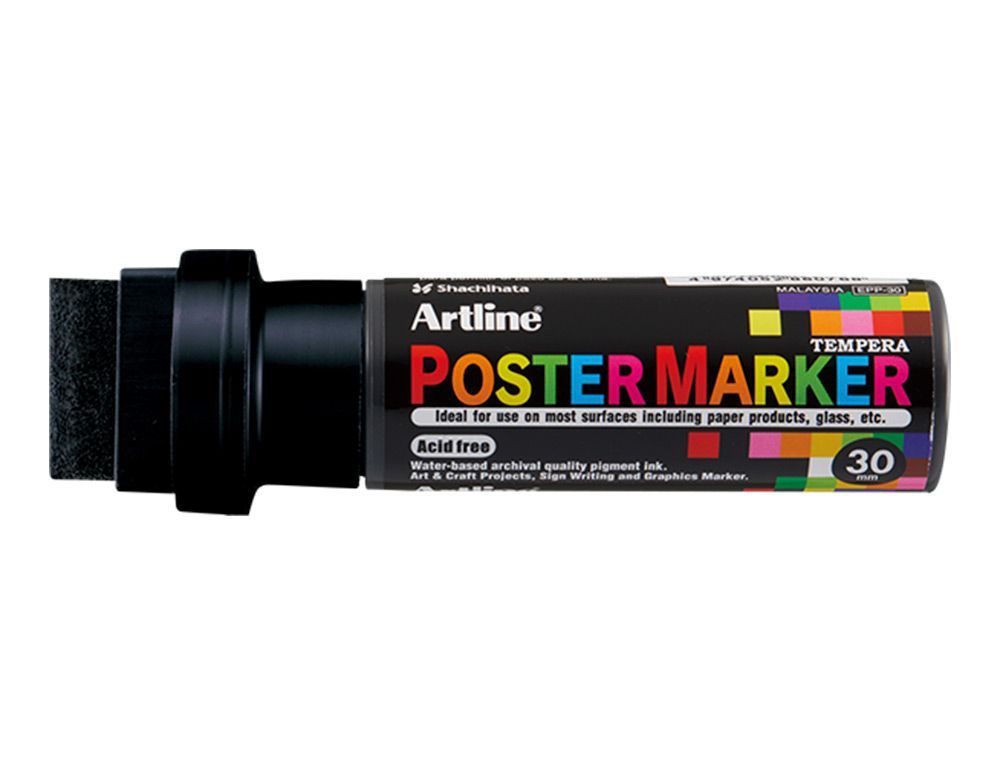 Rotulador artline poster marker epp-30 punta rectangular 30 mm color negro