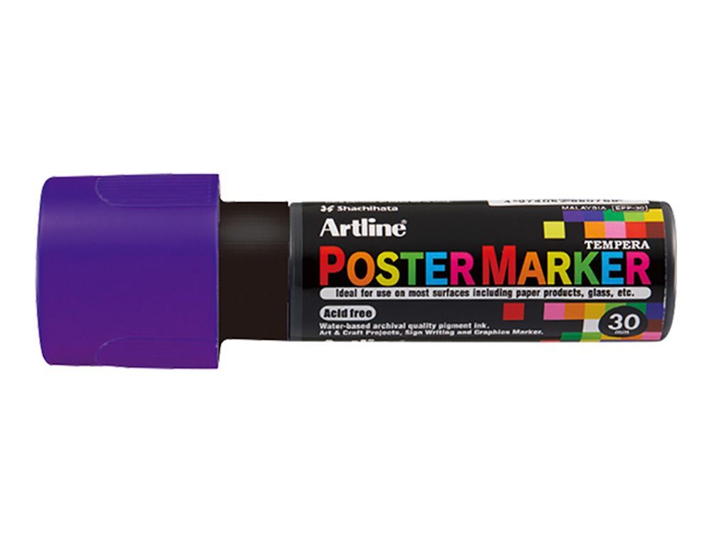 Rotulador artline poster marker epp-30 punta rectangular 30 mm color violeta
